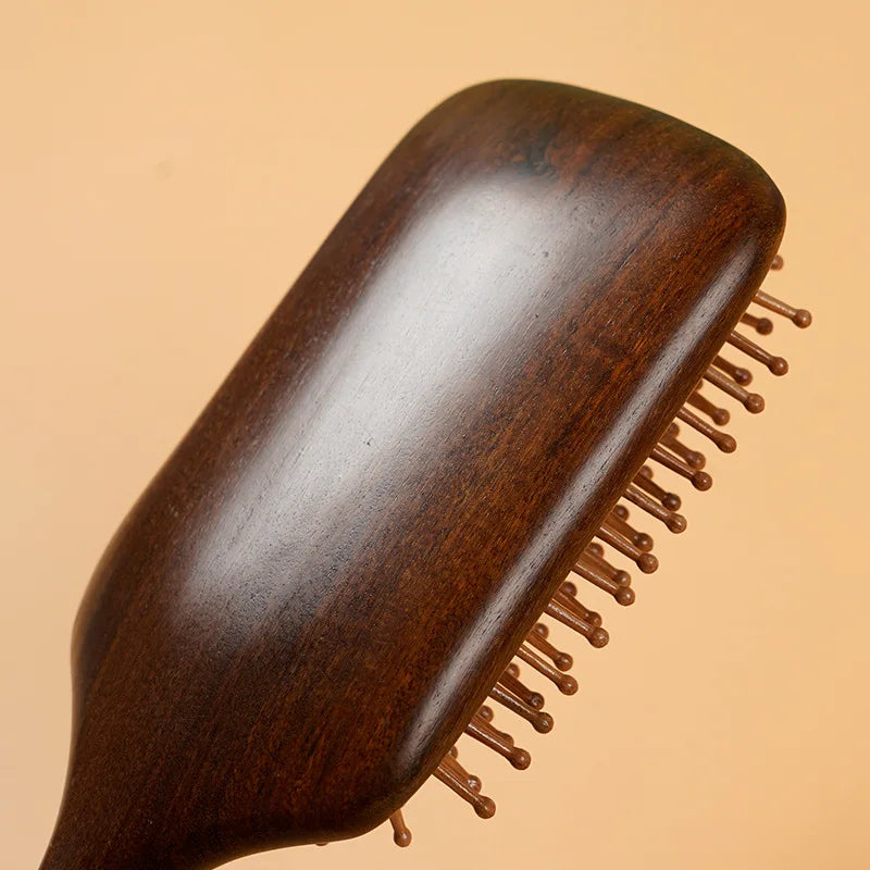 Sandalwood Comb with Air Cushion and Tail End