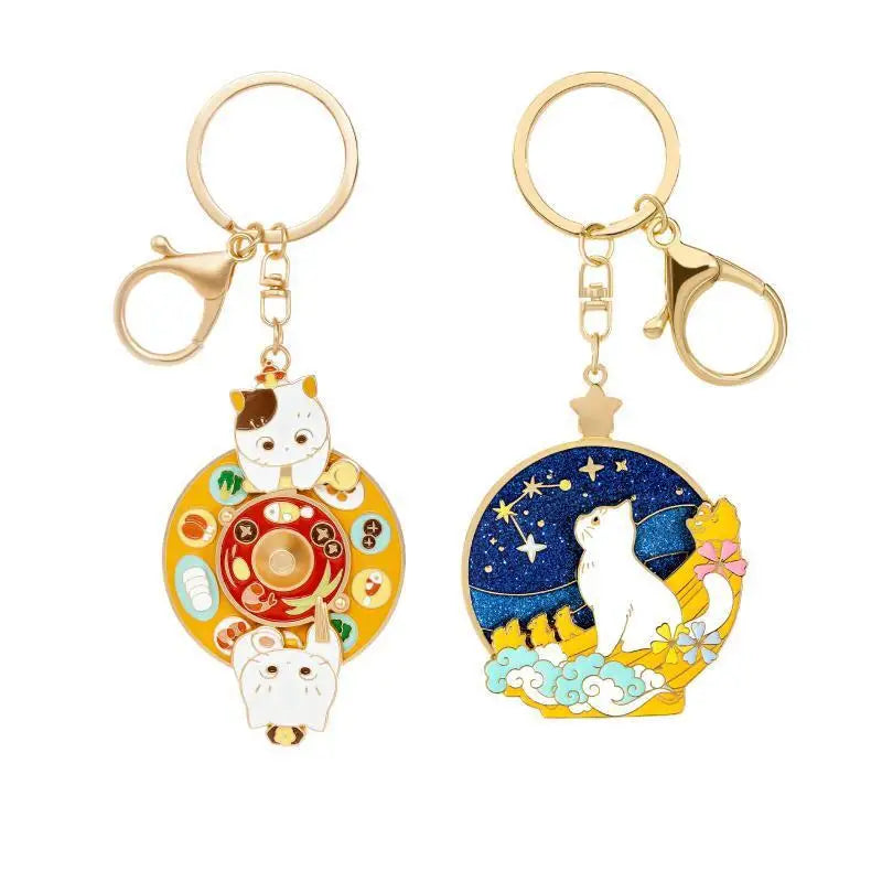故宫淘宝 (Forbidden City Taobao) 360° Turning Palace Cat Keychain