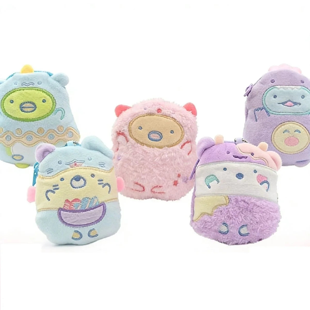 Shirokuma Penguin Tonkatsu Neko Tokage Ebifurai Plush Coin Purse Keychain