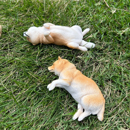 PVC Realistic Sleeping Shiba Inu Replica