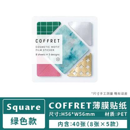 Kingjim COFFRET Makeup Palette Inspired Sticker Pack