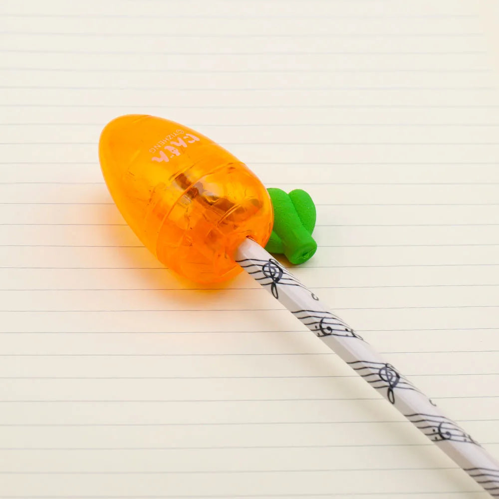 Carrot Pencil Sharpener With Eraser