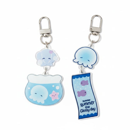 DAISO KOREA Summer Glossy 2026  Octopus Keyring