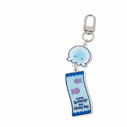 DAISO KOREA Summer Glossy 2026  Octopus Keyring