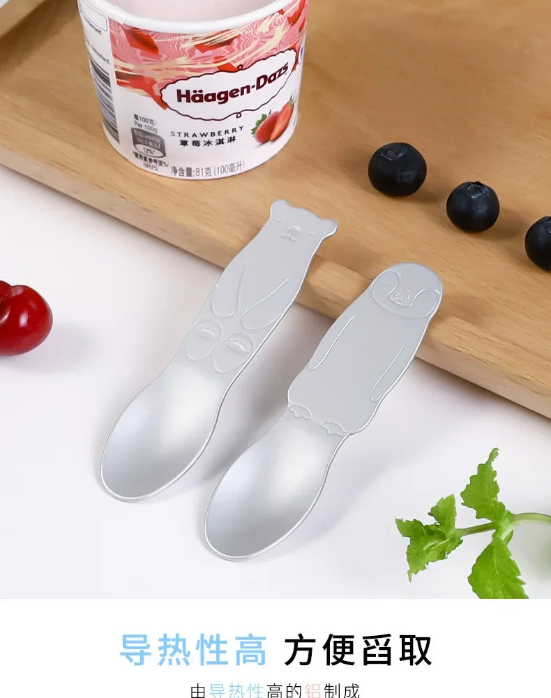 TaiDaMi Arctic Animal Aluminum Ice Cream Spoon