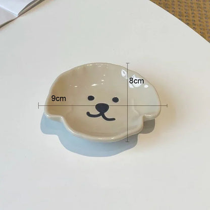 Dog/Bear Ceramic Sauce Dish