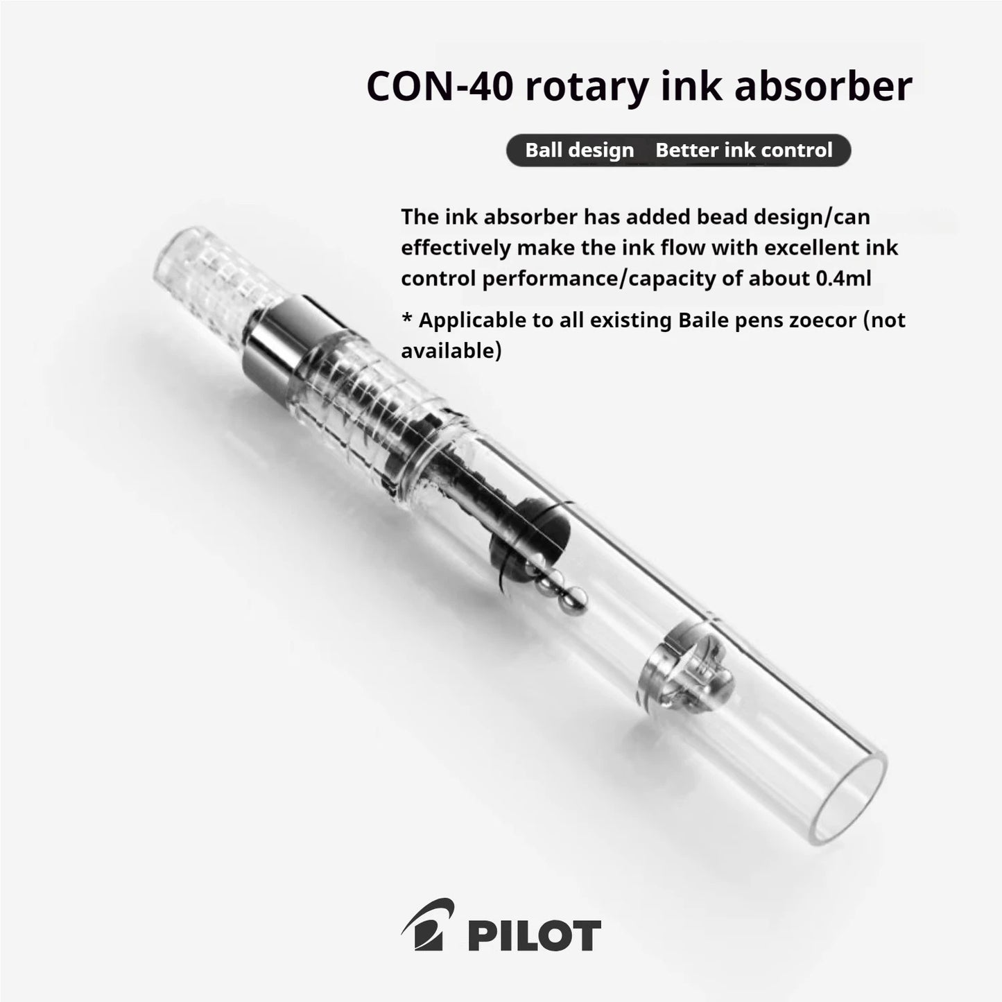 PILOT Transparent Kakuno Fountain Pen with 0.4-0.7mm Nib