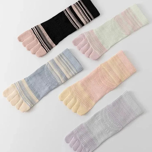 Breathable 100% Cotton Five Toe Sock Pack of 5