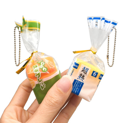 Soft Bread Keychain Taiwan Simulation Toast Bread Keychain Milk Flavor PU Foam Slow Rebound Squeezable Joyful Decoration