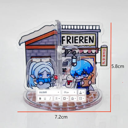 Frieren: Beyond Journey's End Acrylic Stand Figure Frieren Himmel Anime Peripherals Cute Q-version Original Desktop Ornament New