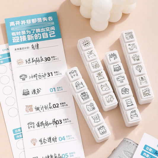 JRNL Co. Cat Emoji Stamp Block Set