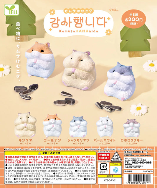 YELL Hamster with Hands Clasped Thankful for Sunflower Seeds