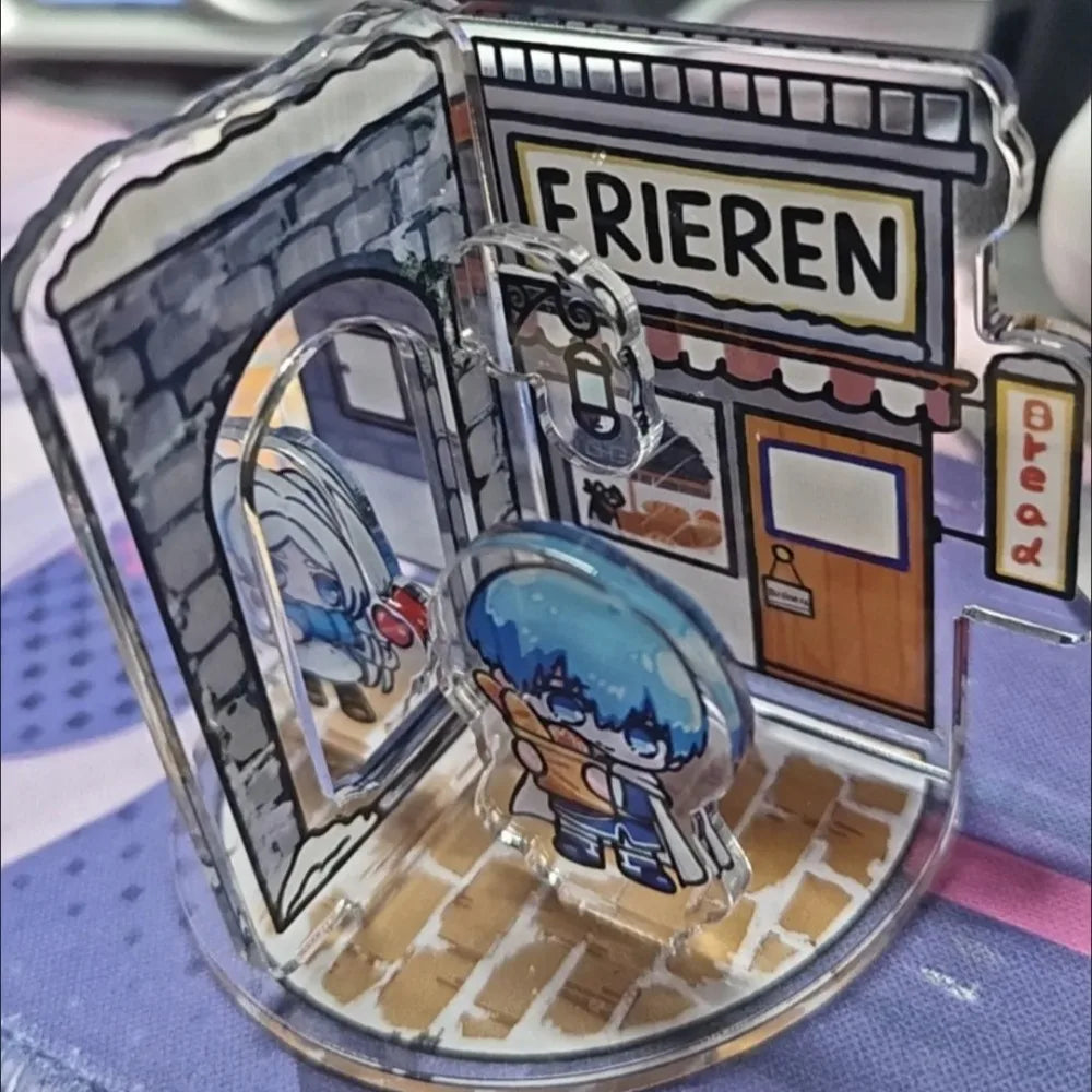 Frieren: Beyond Journey's End Acrylic Stand Figure Frieren Himmel Anime Peripherals Cute Q-version Original Desktop Ornament New