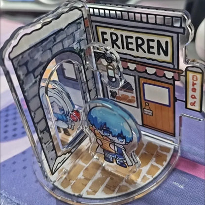 Frieren: Beyond Journey's End Acrylic Stand Figure Frieren Himmel Anime Peripherals Cute Q-version Original Desktop Ornament New