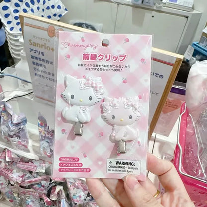 New Sanri Charmmy Kitty Hair Clips Cartoon Decor Barrette Clip Fashion Women Seamless Bangs Clip Cute Duckbill Clip for Party