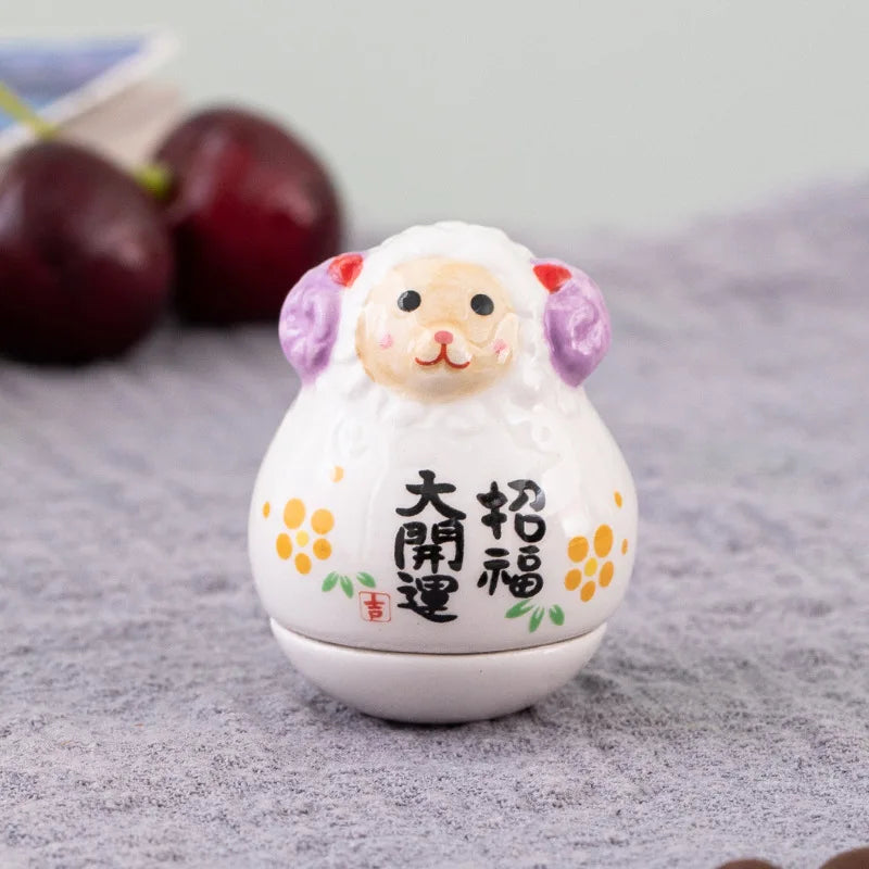 Ceramic Balancing Animal Zodiac Figures
