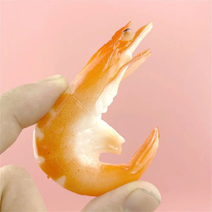 Simulation PVC Prawn Keychain