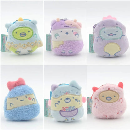 Shirokuma Penguin Tonkatsu Neko Tokage Ebifurai Plush Coin Purse Keychain